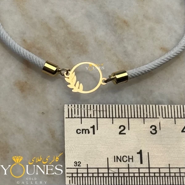 دستبند گندم دایره ای طلا لیزری